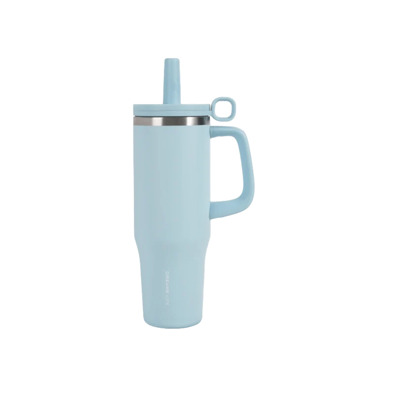 Dreame Life Thermosbecher mit Henkel und Trinkhalm