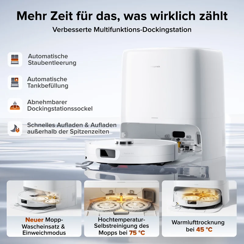 Roborock Qrevo 2 Pro Saugroboter mit automatischem Entfernen des Mopps