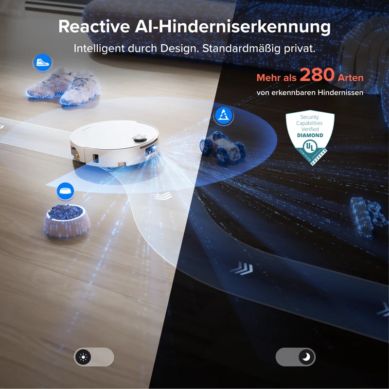 Roborock Qrevo Edge 2 Flow Walzenmopp-Saugroboter mit unter Druck stehendem, selbstreinigendem SpiraFlow 2.0-System