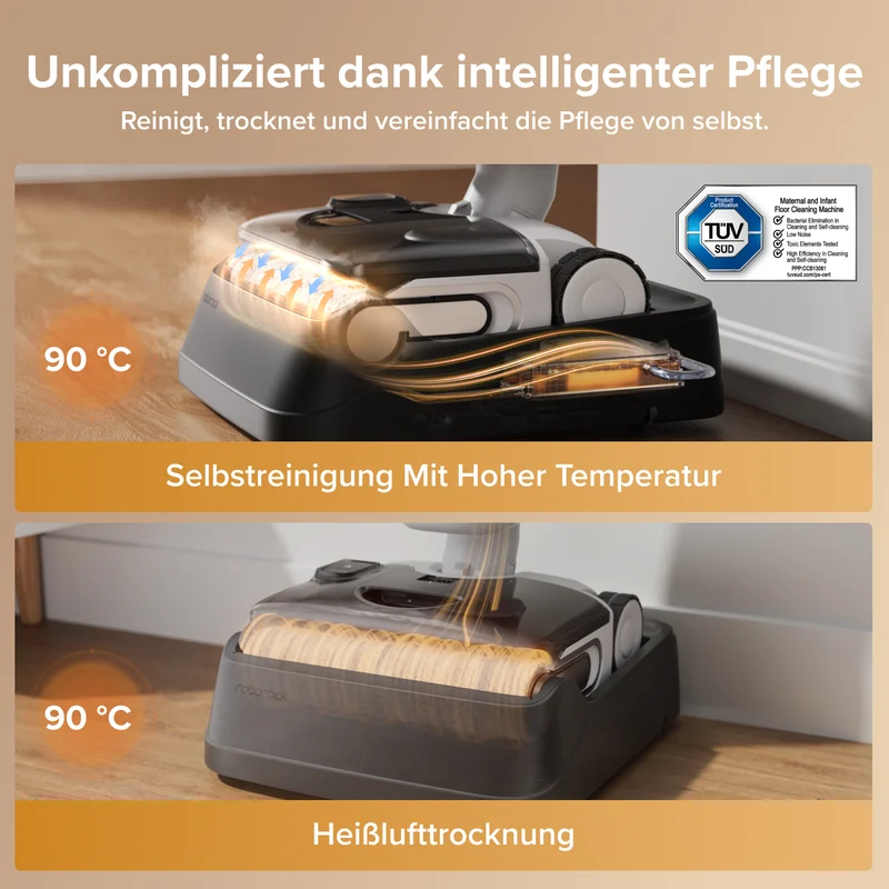 Roborock F25 GT Gen 2 Smart Nass im Set - und Trockenstaubsauger mit verhedderungsfreier Reinigung