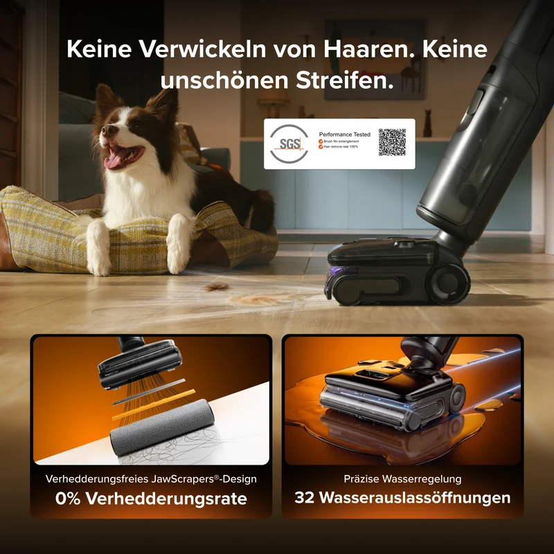 Roborock F25 Steam Nass Set - und Trockenstaubsauger mit Dampf- und Selbstreinigung mit hoher Temperatur
