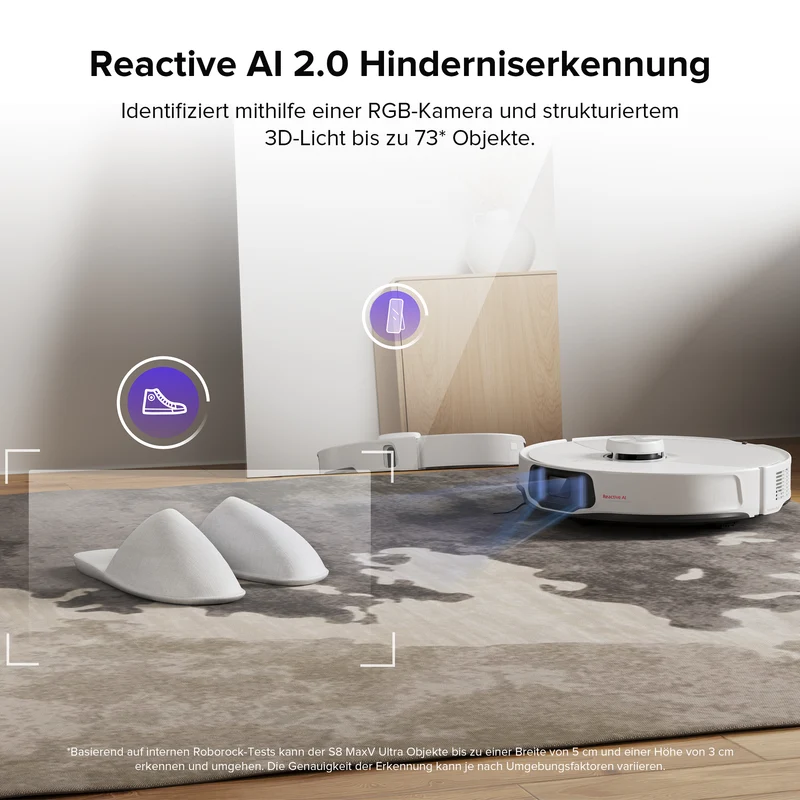 Roborock S8 MaxV Ultra Saugroboter mit 8-in-1 RockDock® Ultra