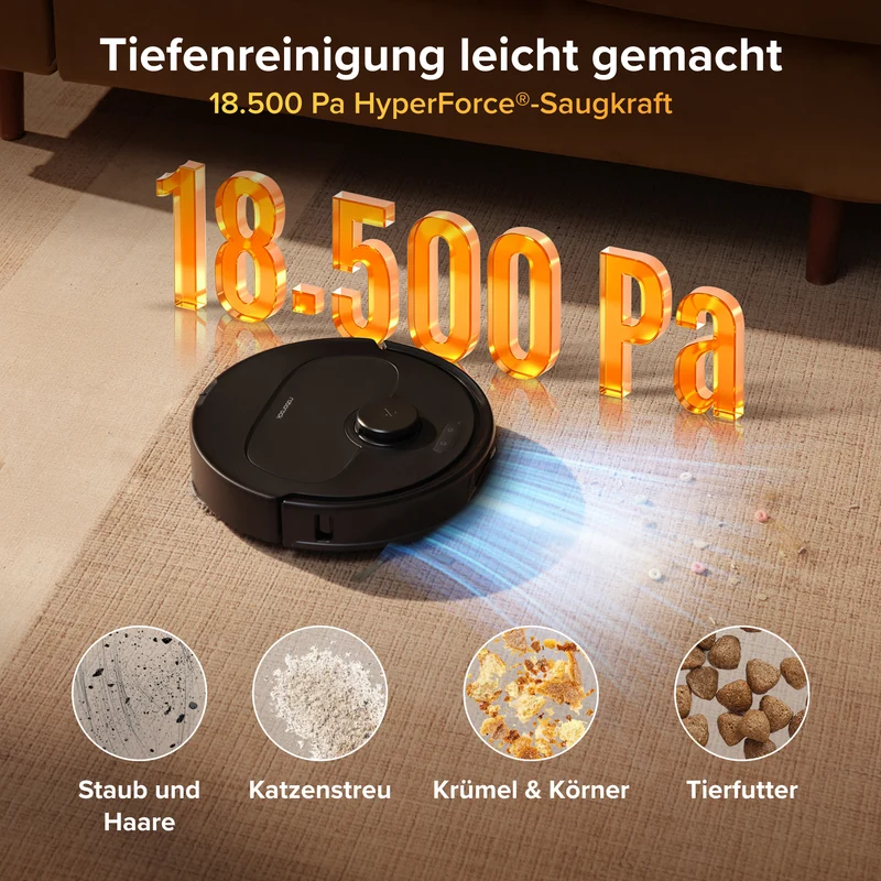 Roborock Qrevo S Pro Saug- und Wischroboter – Saugkraft von 18.500 Pa und Multifunktions-Dockingstation