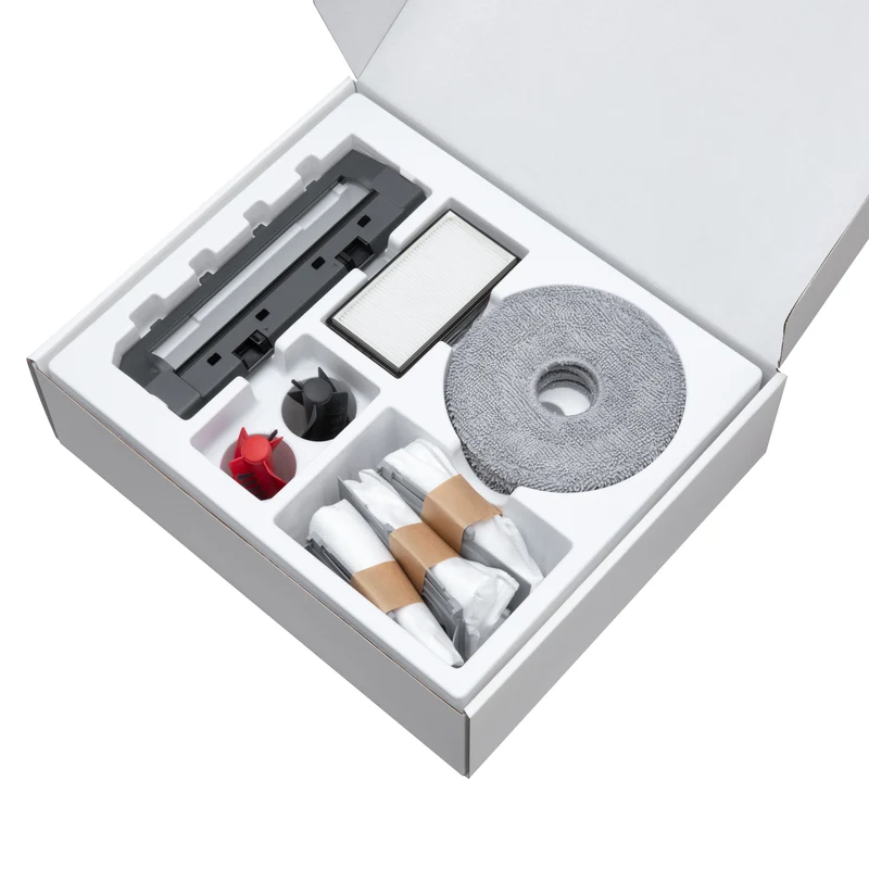 Roborock Zubehörset für Saros 20, inkl. 4 Wischmopp, 3 Staubbeutel, 2 Filter, 1 Hauptbürstenabdeckung, 1 Hauptbürste, 2 Seitenbürste