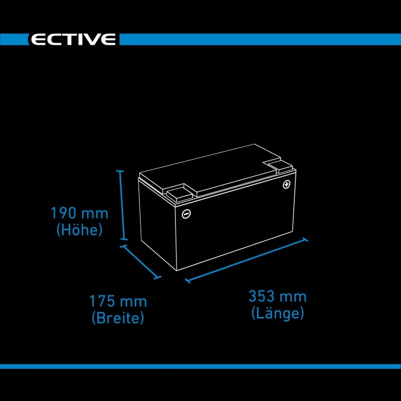 LC 100 LT 12V LiFePO4 Versorgungsbatterie 100Ah