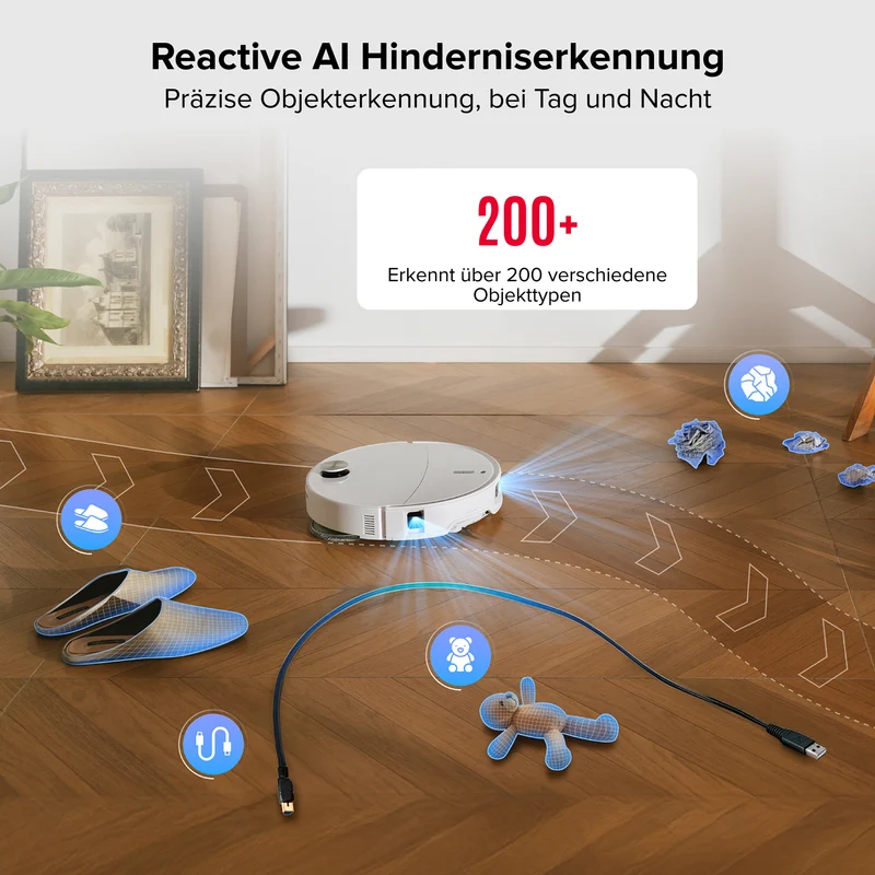 Roborock Qrevo Curv 2 Pro Saug- & Wischroboter, 25.000 Pa Saugkraft, 100 °C Heißwasser-Wäsche