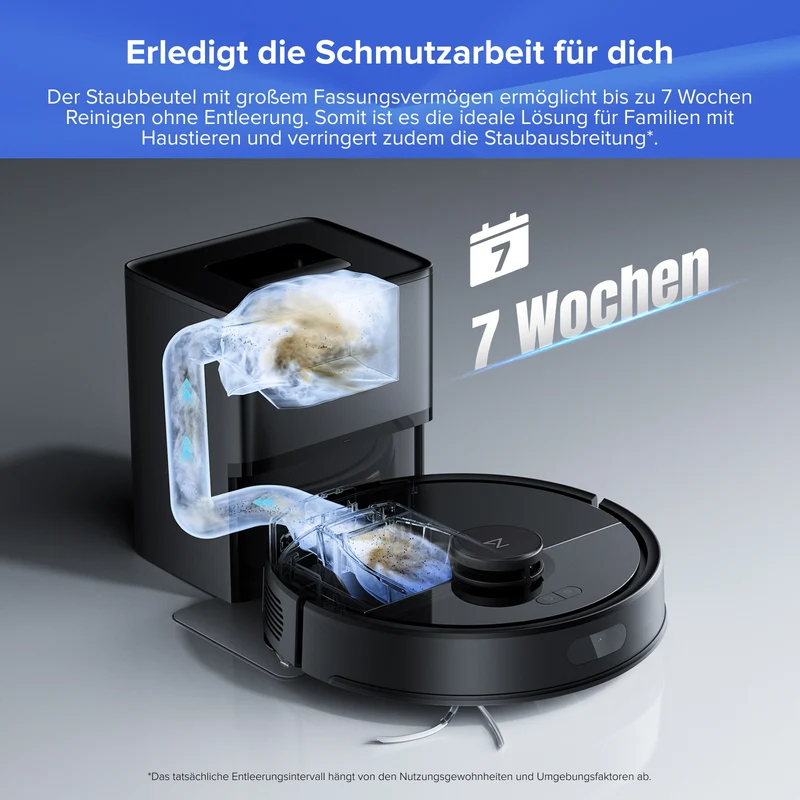 Roborock Q7 L5+ Set Saug- und Wischroboter mit Auto-Entleerungsstation mit zwei zusätzlichen Staubbeuteln