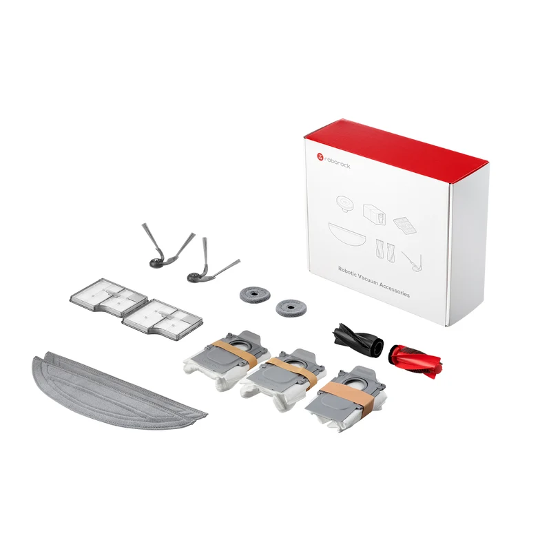 Roborock Zubehörset für Saros 10, inkl. Wischtuch*2Stk, Staubbeutel*3Stk, Hauptbürste*1Stk, Seitenbürsten*2Stk, Filter*2Stk, Seitenmop*2Stk