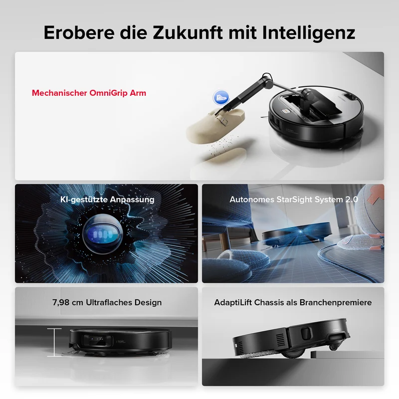 Roborock Saros Z70 Staubsaugerroboter mit mechanischem OmniGrip™ Arm