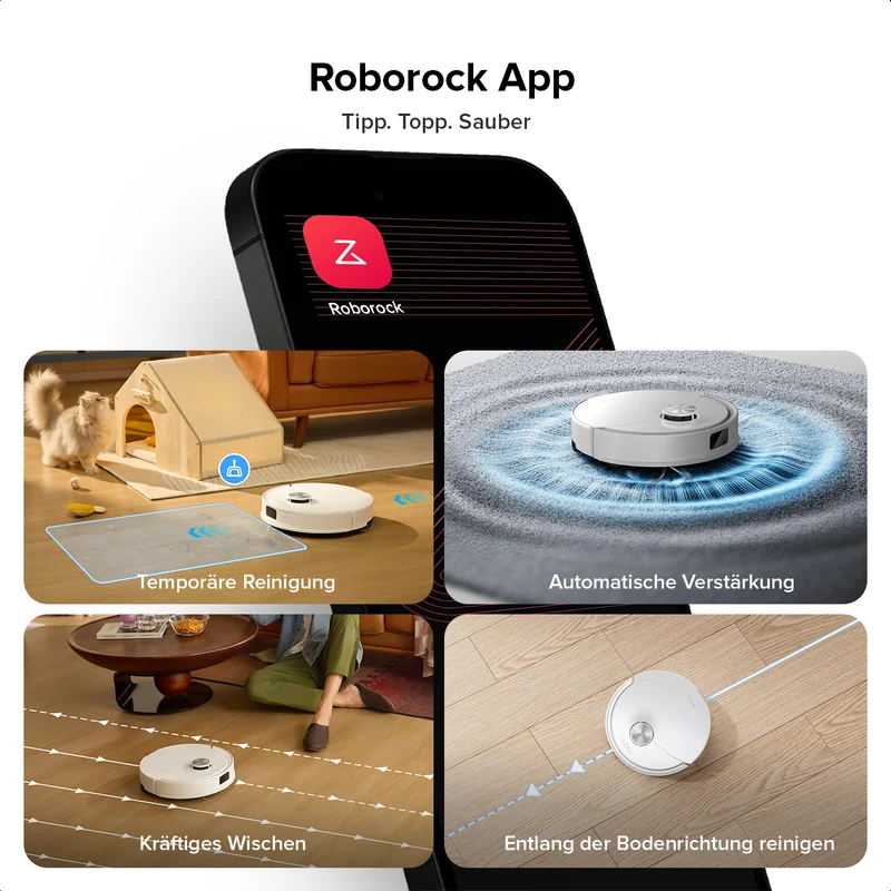 Roborock Q10 S5 Set Saug- und Wischroboter mit zusätzlichem Wischtuch*2 Stk.