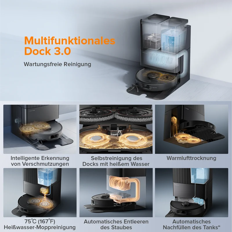 Roborock Qrevo Edge S5A Saugroboter (verbessert von Qrevo Pro) mit Multifunktions-Dockingstation 3.0