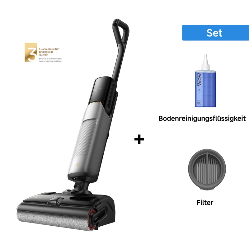 MOVA X4 Plus Nass-und Trockensauger + Bodenreinigungsflüssigkeit + Filter