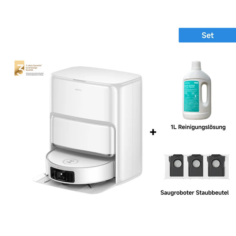 Dreame MOVA Z60 Ultra Roller Standalone Saugroboter + 1L Reinigungslösung + Saugroboter Staubbeutel