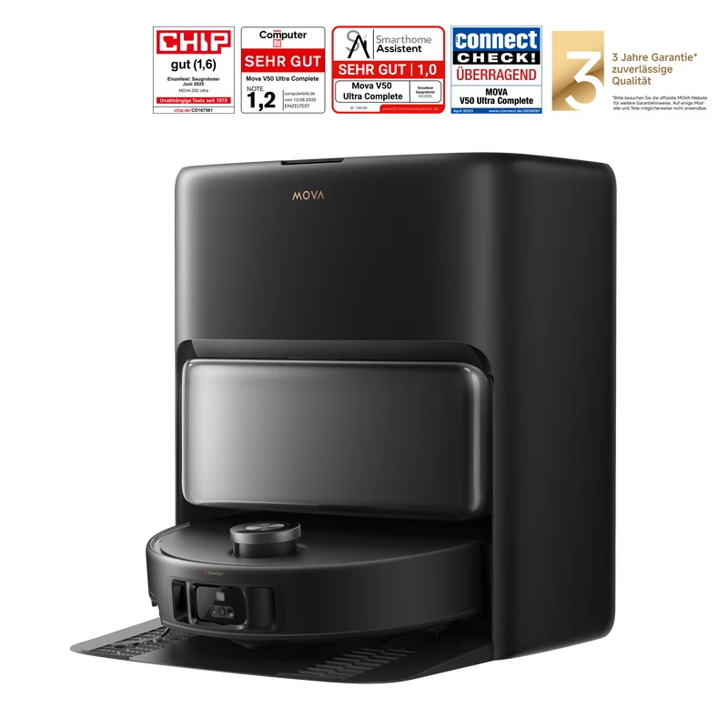 MOVA V50 Ultra Complete Saugroboter Schwarz + S5 Sense