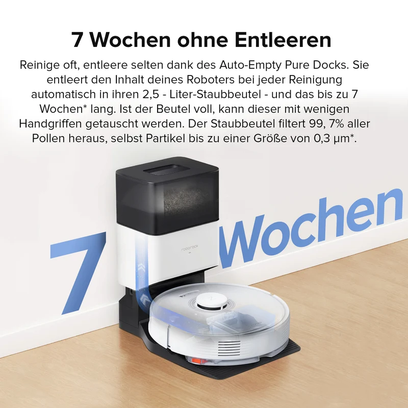 Roborock Q7 Max+ Saug- und Wischroboter mit Auto-Entleerungsstation
