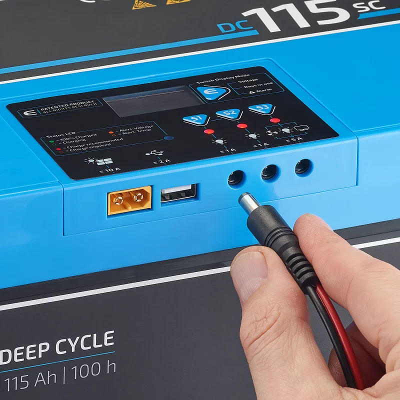 DC 75SC GEL Deep Cycle mit PWM-Ladegerät u. LCD-Anzeige 75Ah