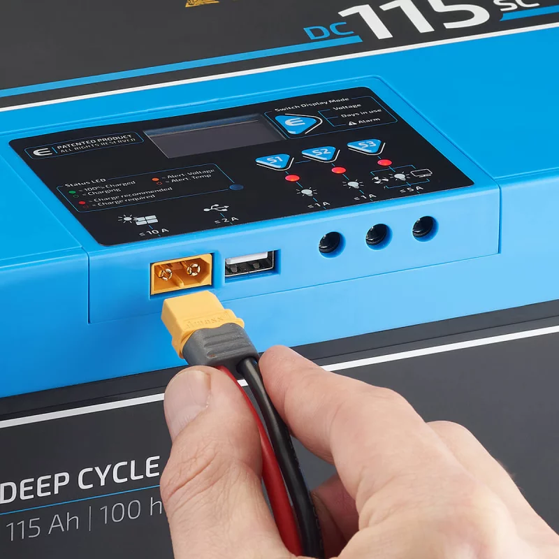 DC 75SC GEL Deep Cycle mit PWM-Ladegerät u. LCD-Anzeige 75Ah