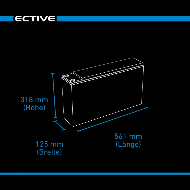 DC 230 GEL Slim 12V Versorgungsbatterie 230Ah