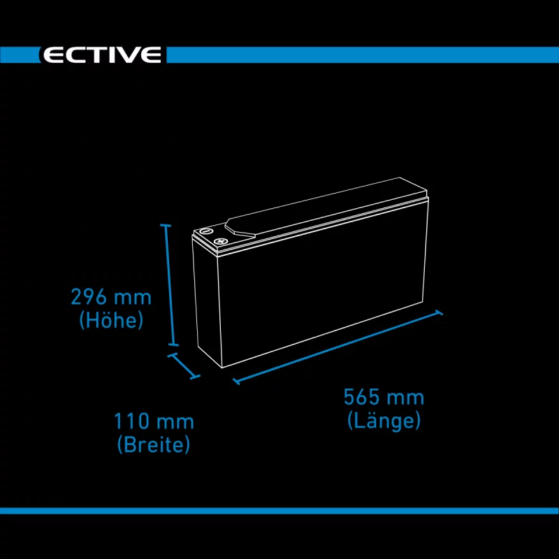 DC 195 GEL Slim 12V Versorgungsbatterie 195Ah