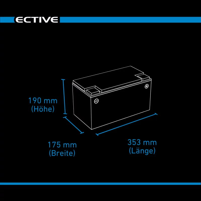 DC 110 AGM Deep Cycle 110Ah Versorgungsbatterie