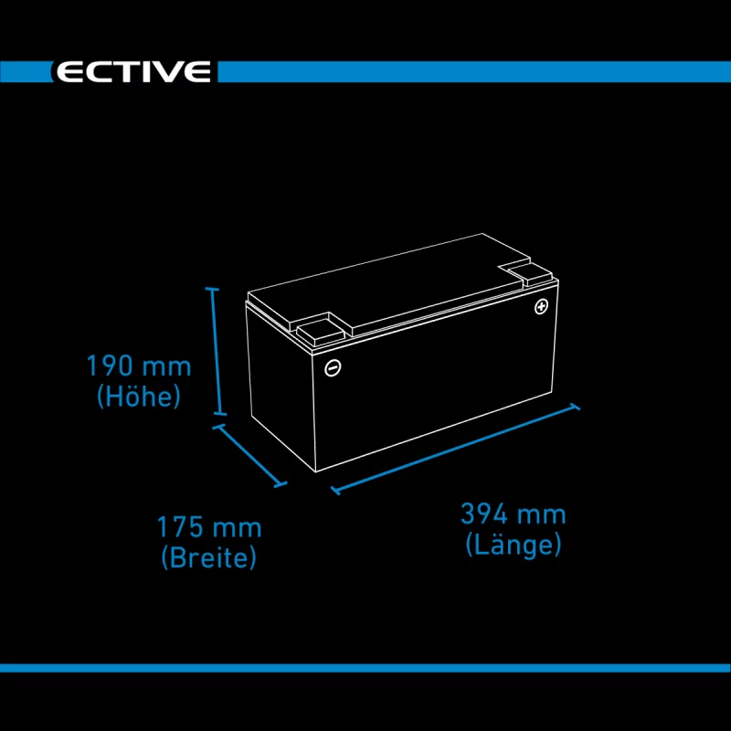 DC 120 AGM Deep Cycle 120Ah Versorgungsbatterie