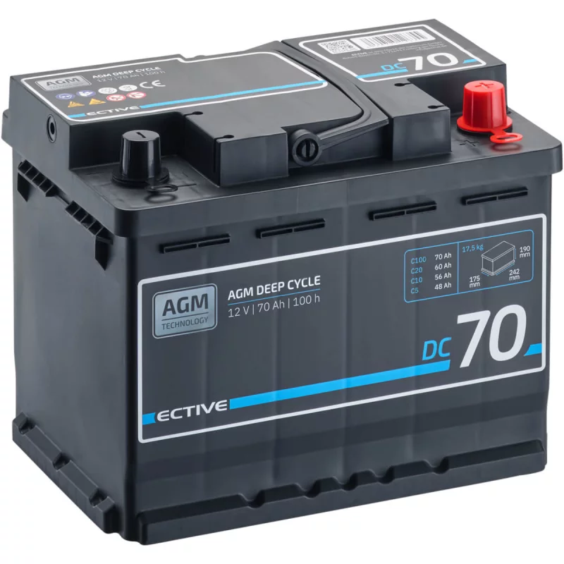 DC 70 AGM Deep Cycle 70Ah Versorgungsbatterie