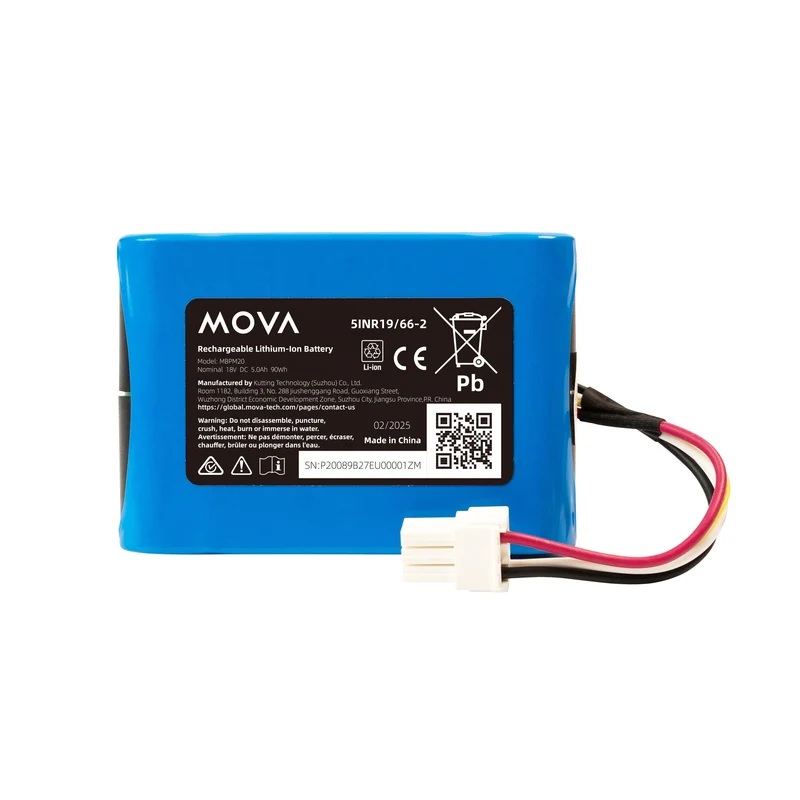 5A - 18V DC 5Ah 90Wh Wiederaufladbarer Lithium-Ionen-Akku für MOVA 600 / 600 Kit / 1000 Mähroboter