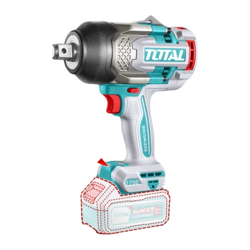 Total Pistola de Impacto Inalámbrica 3/4" 20V 1750NM, TIWLI201751