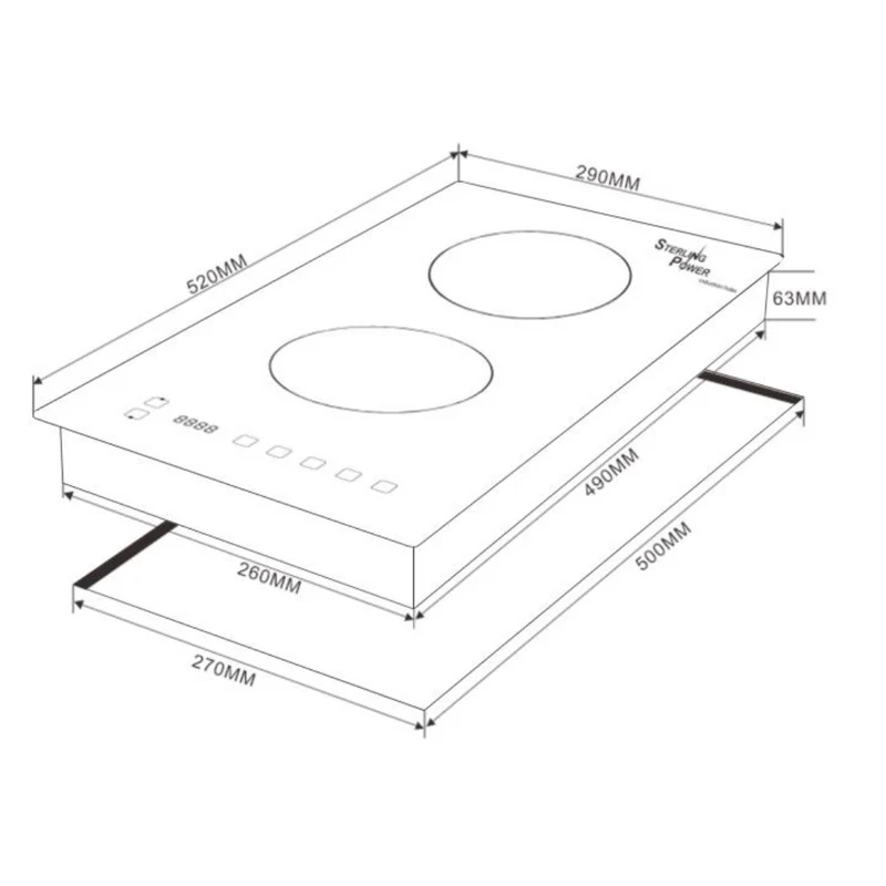 Induktions-Herdplatte IHFB - 2800W (Einbau)