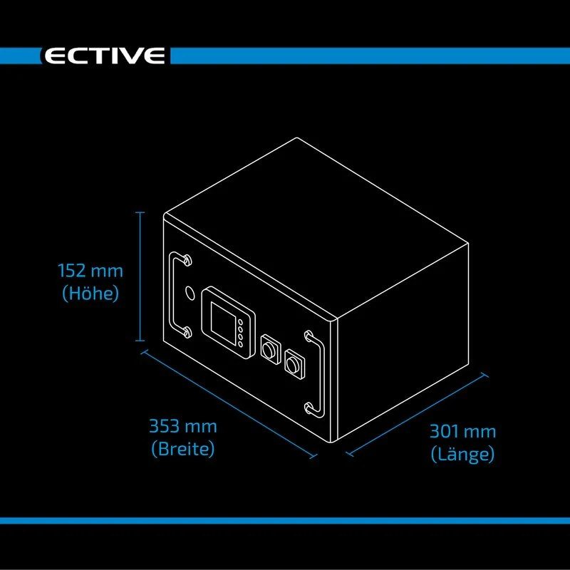 LC 150L LT 12V LiFePO4 Lithium Untersitzbatterie 150Ah