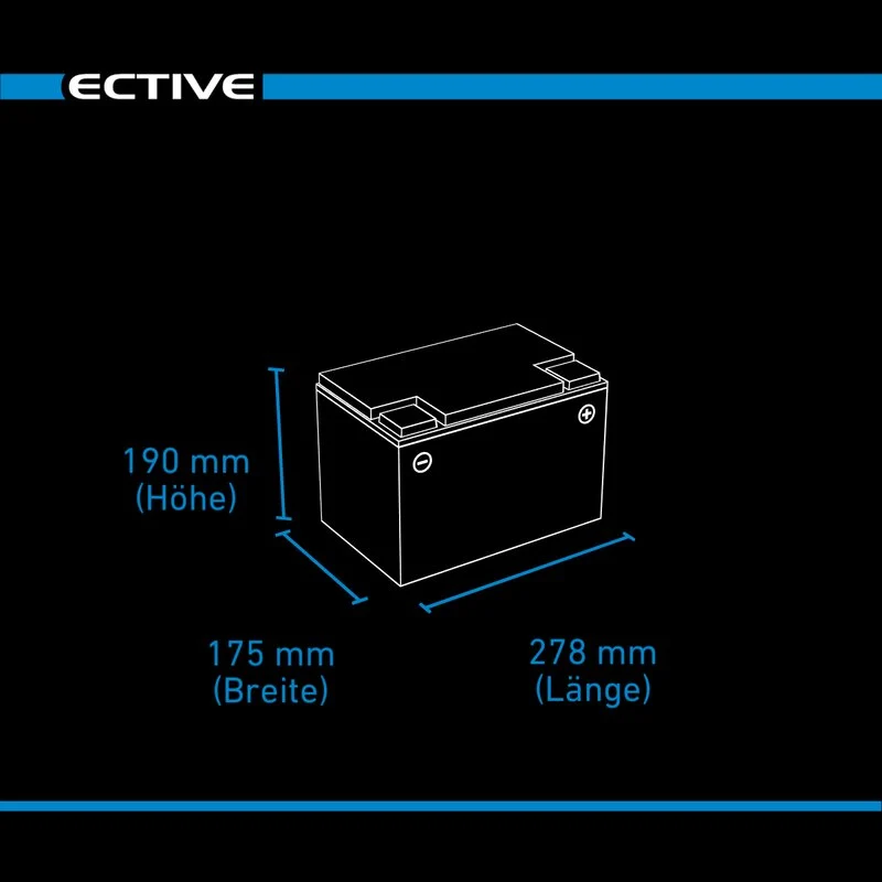 SC 80 AGM Semi Cycle 80Ah Versorgungsbatterie