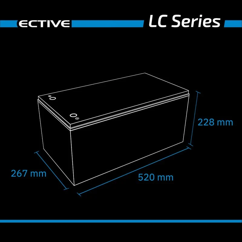 LC 260L 12V LiFePO4 Versorgungsbatterie 260Ah