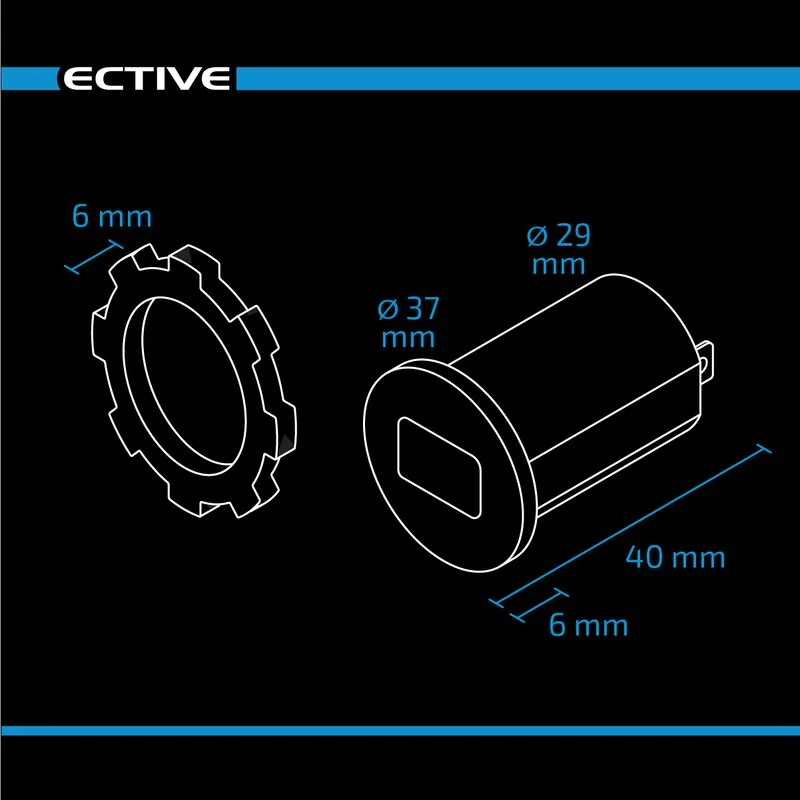 OLED Dual Voltmeter-Einbaubuchse 60V