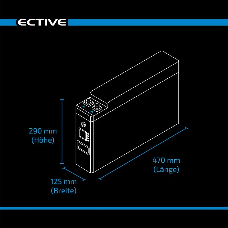 LC 120 SLIM BT 12V LiFePO4 Lithium Versorgungsbatterie 120Ah