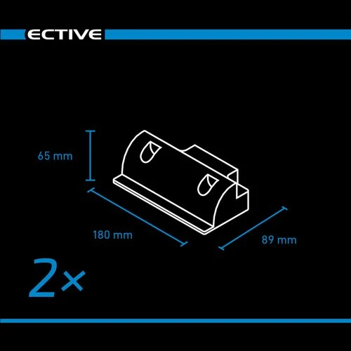 Haltespoiler kurz für Solarmodule 2-teilig (schwarz)