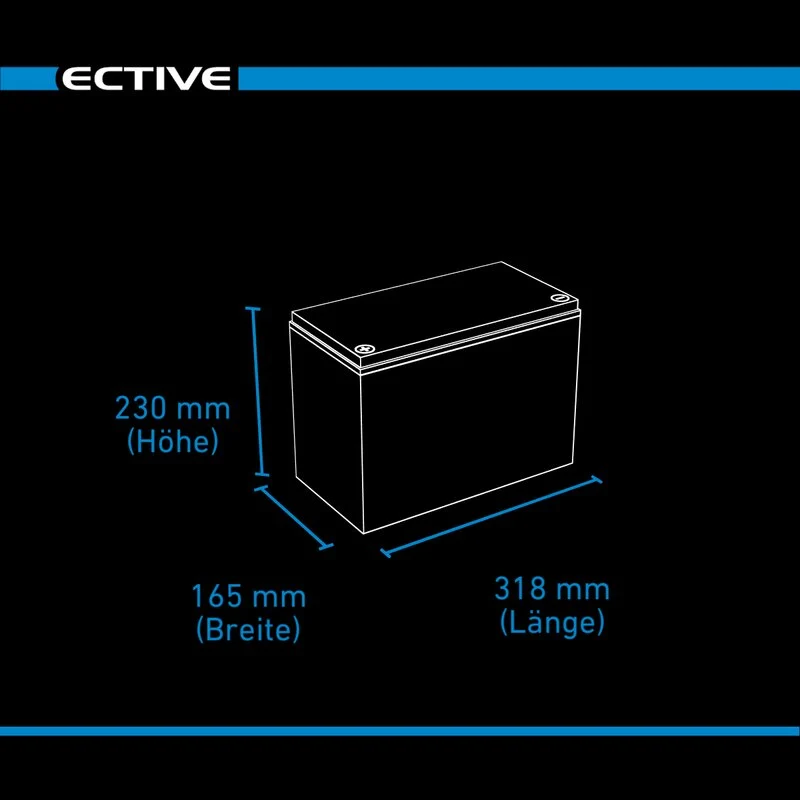 LC 125L LT 12V LiFePO4 Versorgungsbatterie 125Ah