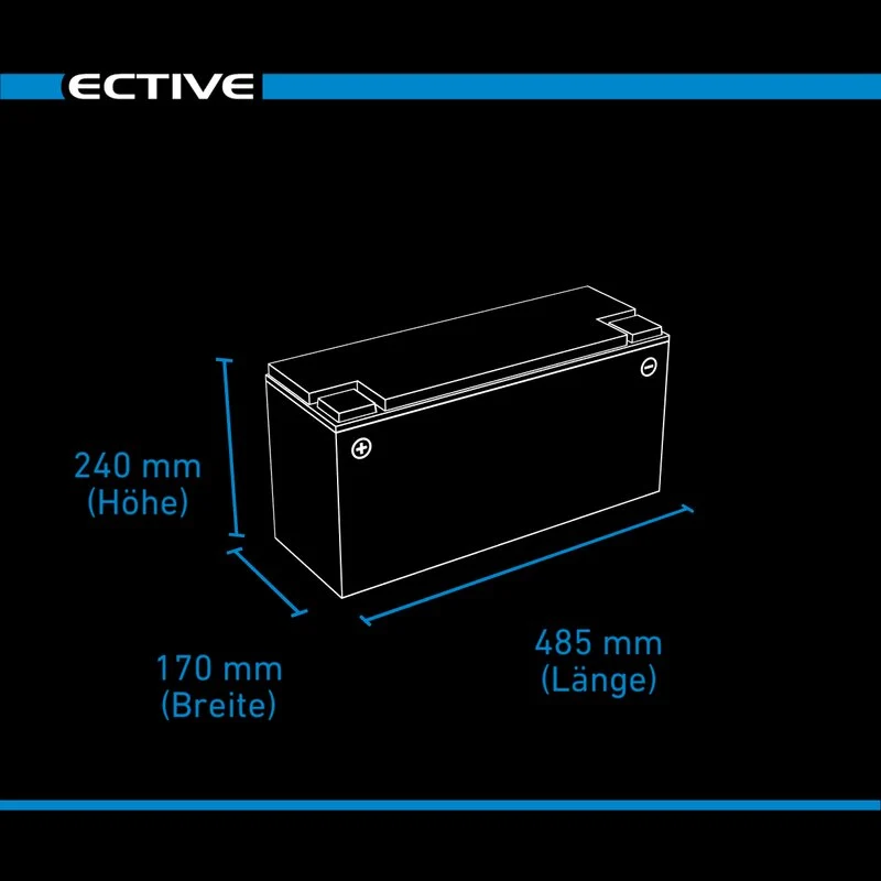 LC 100L BT 24V LiFePO4 Versorgungsbatterie 100Ah
