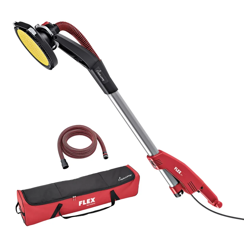 FLEX Wand- und Deckenschleifer Giraffe GE 7 + MH-R + SH inkl. Segmentschleifkopf, Saugschlauch und Transporttasche
