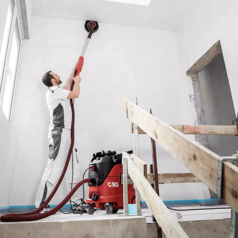 FLEX Wand- und Deckenschleifer Giraffe GE 7 + MH-R + SH inkl. Segmentschleifkopf, Saugschlauch und Transporttasche