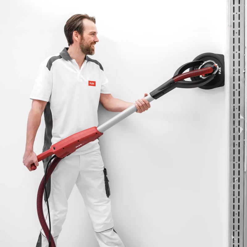FLEX Wand- und Deckenschleifer Giraffe GE 7 + MH-R + SH inkl. Segmentschleifkopf, Saugschlauch und Transporttasche