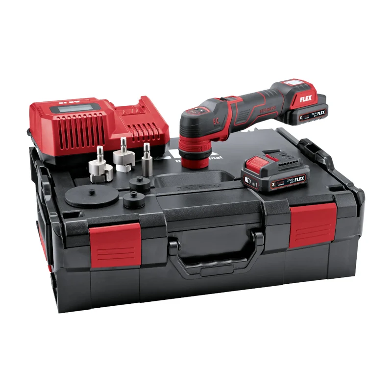 FLEX Akku-Poliermaschine PXE 80 12-EC/2.5 SET - inkl. Akku, Ladegerät und Zubehör