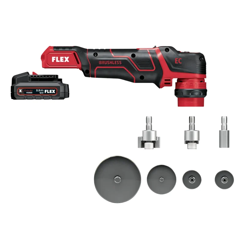 FLEX Akku-Poliermaschine PXE 80 12-EC/2.5 SET - inkl. Akku, Ladegerät und Zubehör