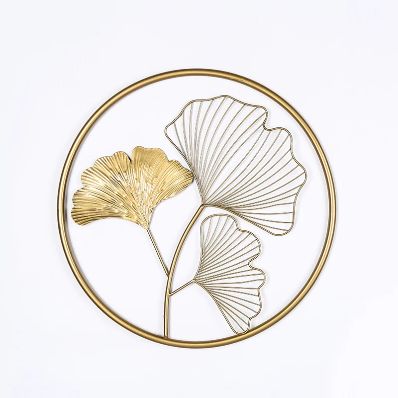 Dekorative Metall Ginkgo Blatt Wandkunst Karnz