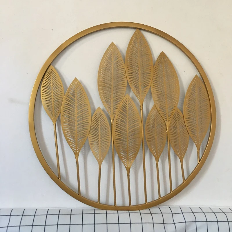 Dekorative Goldblatt Wandkunst Skulptur Karnz