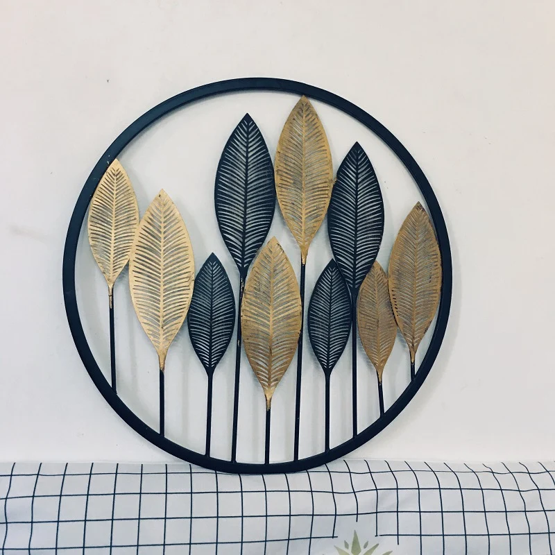 Dekorative Goldblatt Wandkunst Skulptur Karnz