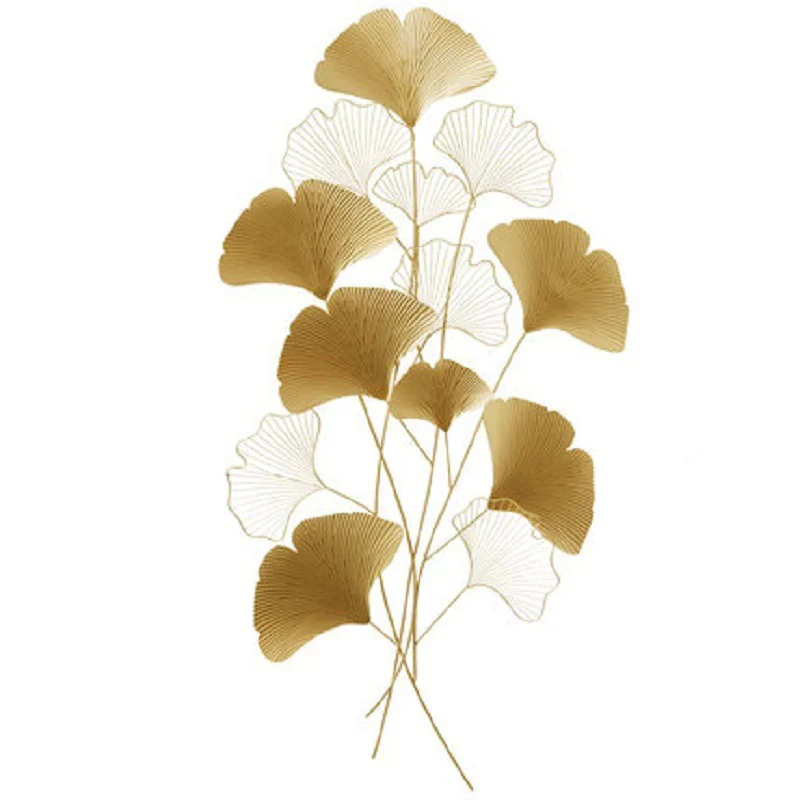 Zeitgenössische Ginkgo-Blatt-Wandskulptur Karnz