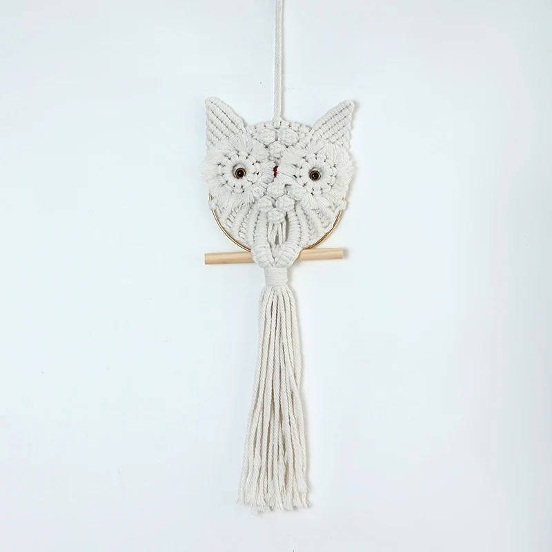 Macrame Eule Wandbehang Karnz