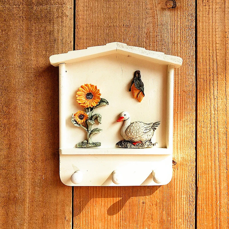 Dekorativer Wandhaken mit Blumenmuster