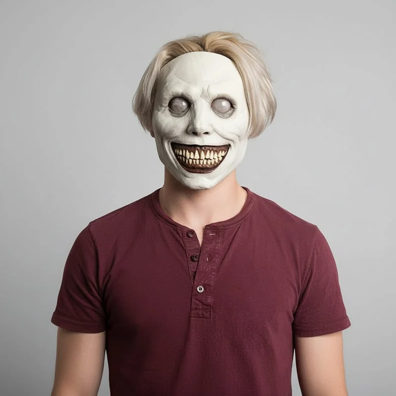 Halloween Latex LED Face Mask, Scary, with a Wide Smile and Elastic Strap
