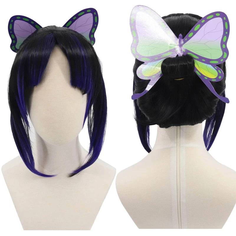 Halloween Women’s Synthetic Cosplay Wig with Bangs for Parties, Anime-Styled Hairstyle